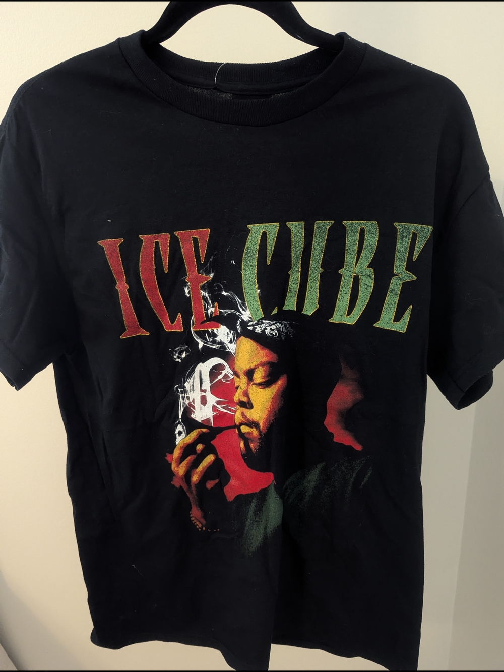 Spencer's Black Ice Cube Graphic Tee with Gray Print